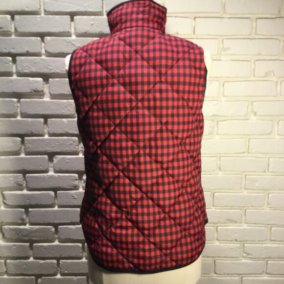 J.Crew Plaid Down Filled Quilted Puffer Vest S - Picture 5 of 7